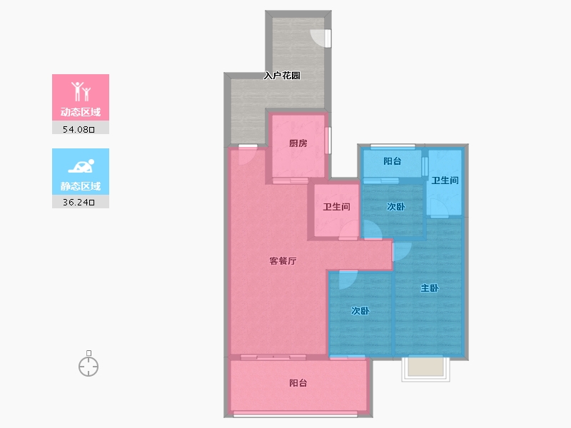 安徽省-宿州市-中煤·华府-92.80-户型库-动静分区