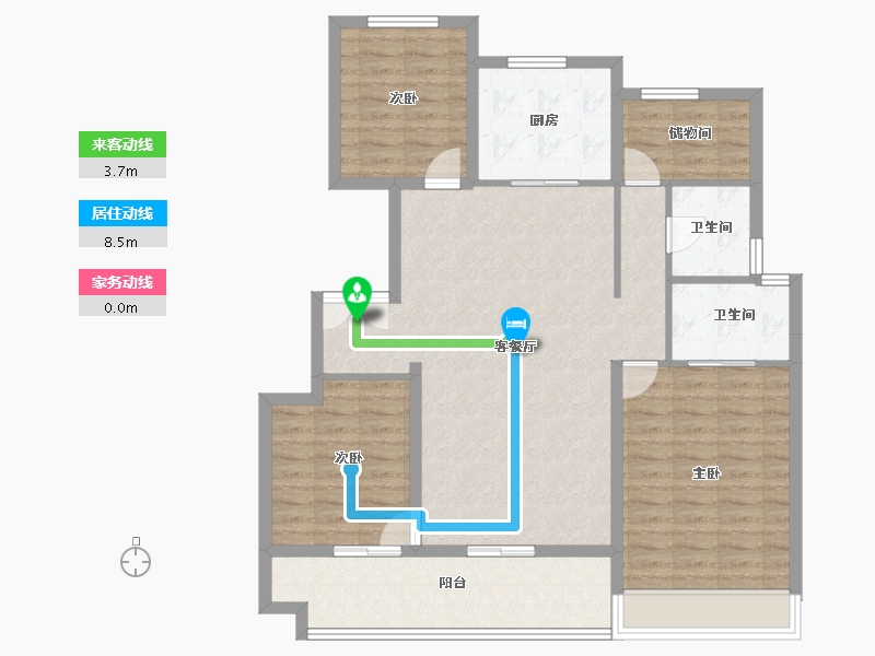 山东省-威海市-保集蓝郡-108.00-户型库-动静线