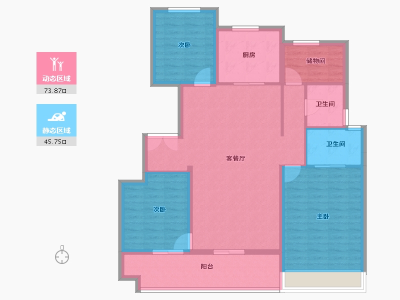 山东省-威海市-保集蓝郡-108.00-户型库-动静分区