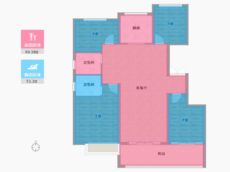 安徽省-宿州市-万兴·瑞禧台-112.02-户型库-动静分区