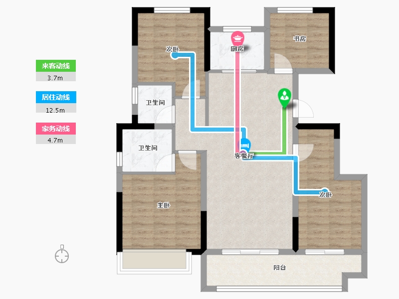 浙江省-丽水市-凯兴金宸府-92.99-户型库-动静线