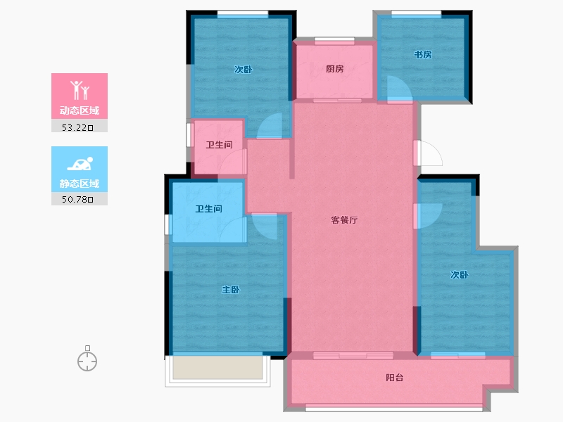 浙江省-丽水市-凯兴金宸府-92.99-户型库-动静分区