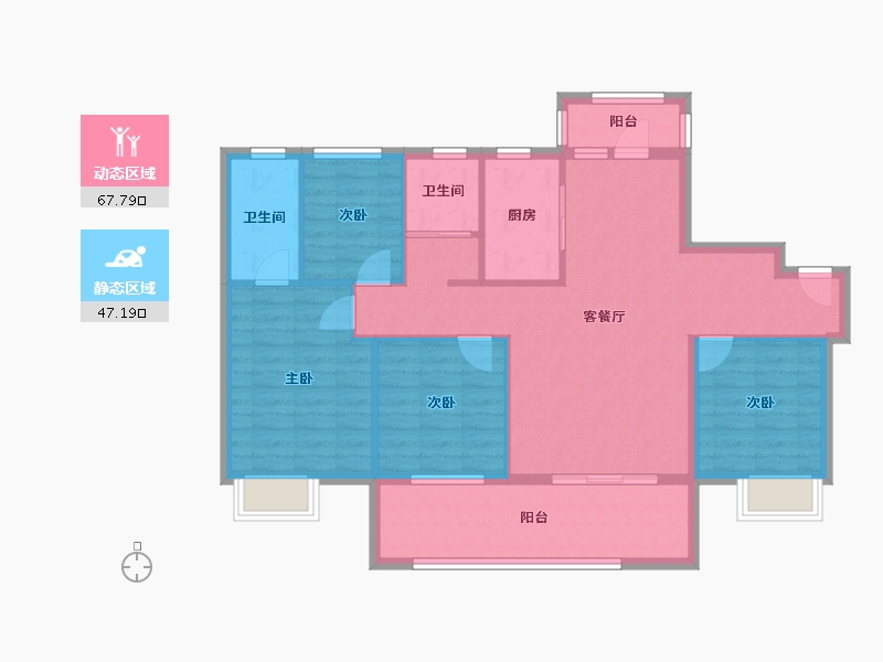 山东省-日照市-德瑞水岸华庭-103.74-户型库-动静分区