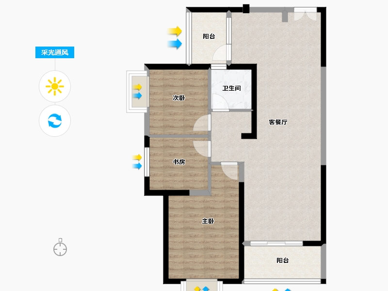 云南省-红河哈尼族彝族自治州-​弥勒印象-89.09-户型库-采光通风