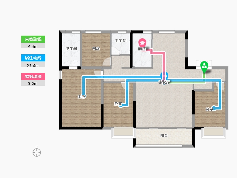 山东省-威海市-富力星光天地-128.00-户型库-动静线