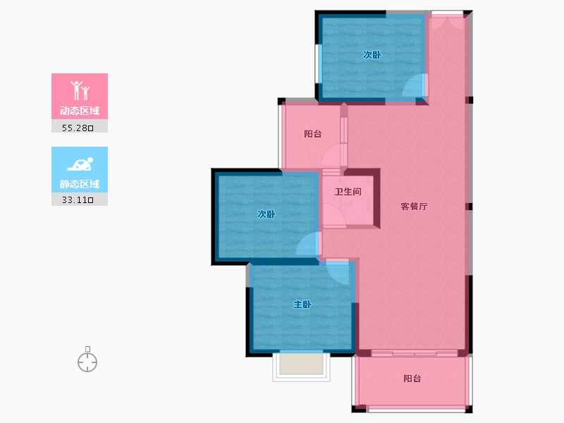 云南省-红河哈尼族彝族自治州-​弥勒印象-78.37-户型库-动静分区