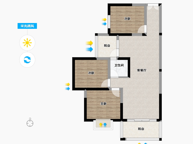 云南省-红河哈尼族彝族自治州-​弥勒印象-78.37-户型库-采光通风