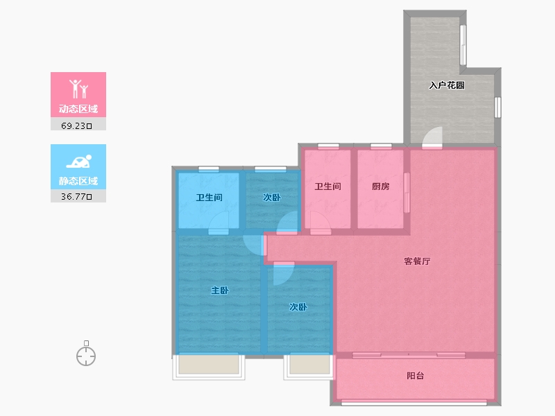 安徽省-宿州市-中煤·华府-108.00-户型库-动静分区