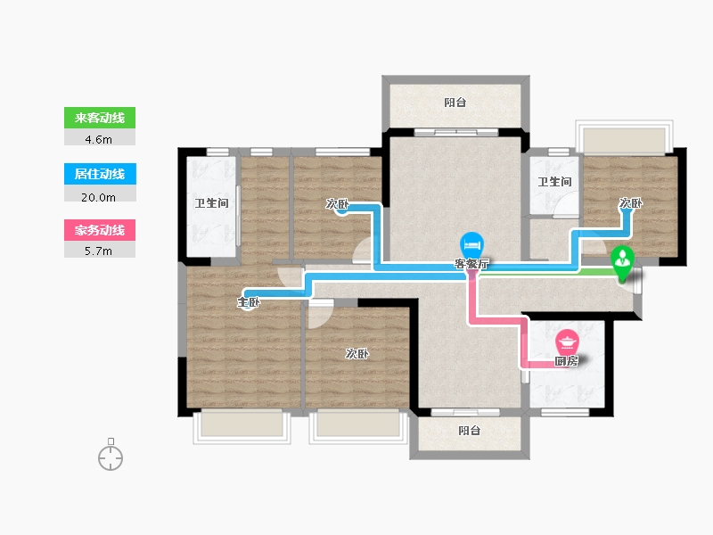 广东省-湛江市-华润置地湛江桃源里-110.34-户型库-动静线