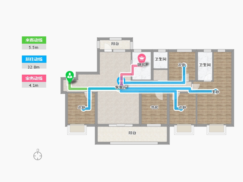 山东省-日照市-德瑞水岸华庭-124.80-户型库-动静线