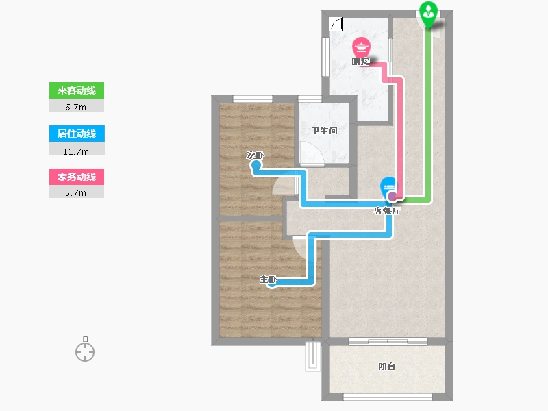 江苏省-扬州市-雅居乐江城雅郡-68.00-户型库-动静线