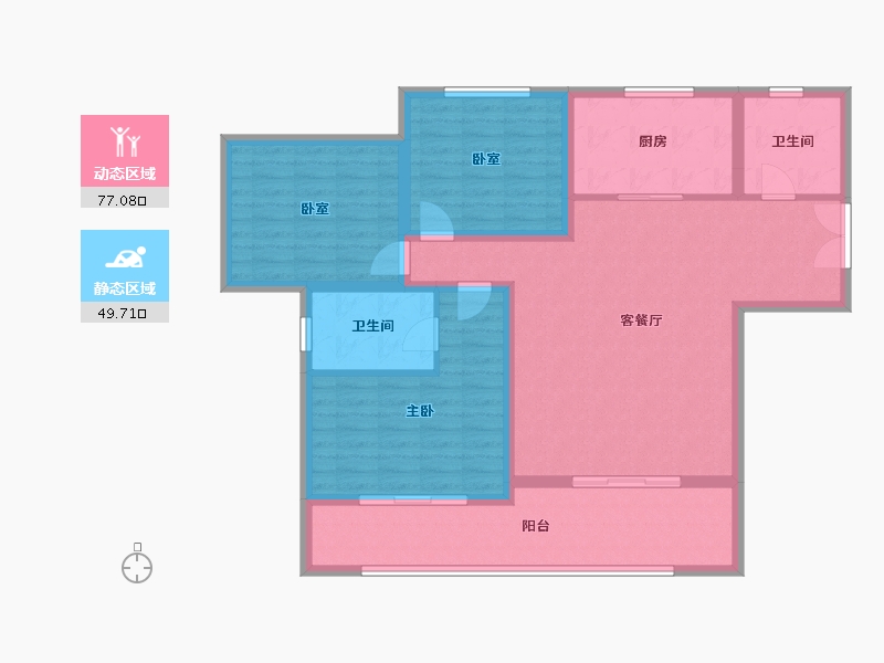 山东省-日照市-黄海明珠广场-114.40-户型库-动静分区