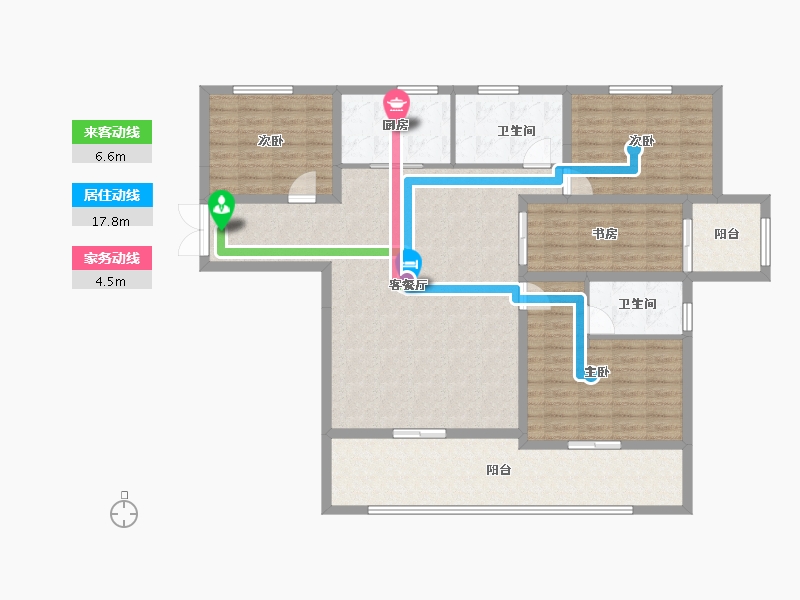 山东省-日照市-黄海明珠广场-130.40-户型库-动静线