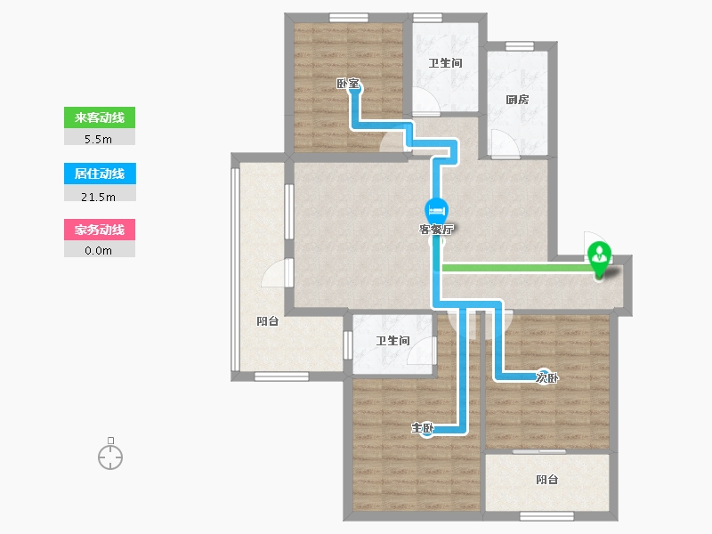 山东省-威海市-广安东浦海岸-104.23-户型库-动静线