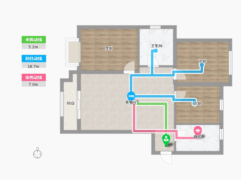 河北省-廊坊市-合美·帝宝壹号-78.00-户型库-动静线