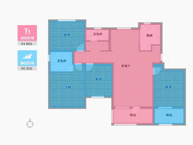 山东省-威海市-广安东浦海岸-117.06-户型库-动静分区