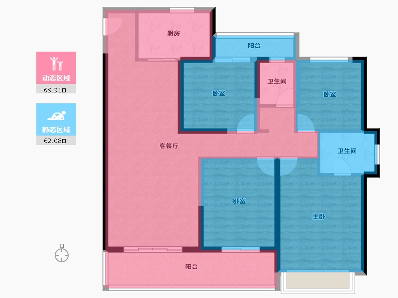 安徽省-宿州市-翡翠悦府-117.60-户型库-动静分区