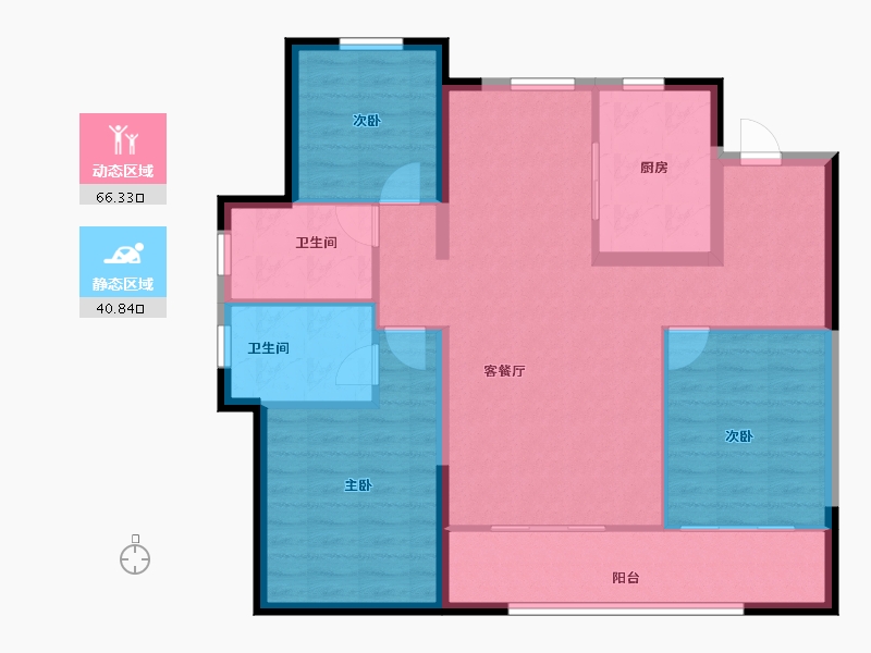 山东省-威海市-富力星光天地-96.80-户型库-动静分区