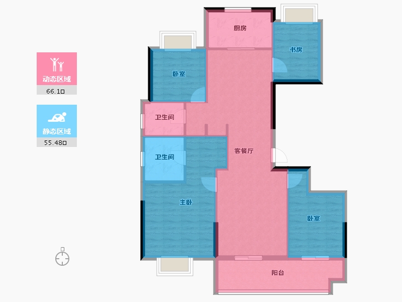 安徽省-黄山市-中科智宸-110.40-户型库-动静分区