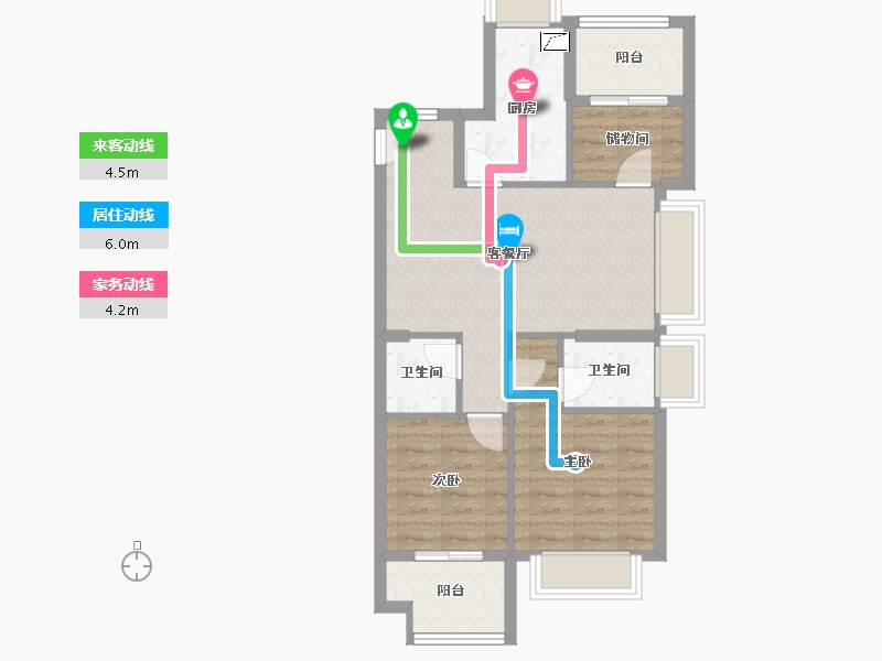 福建省-福州市-福州碧桂园铂玥府-87.00-户型库-动静线