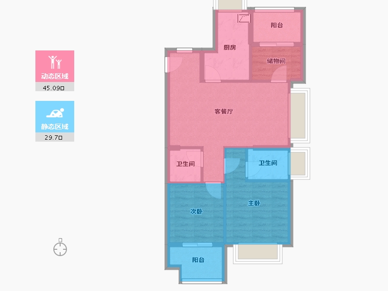 福建省-福州市-福州碧桂园铂玥府-87.00-户型库-动静分区