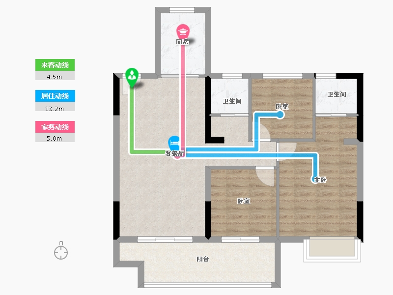 安徽省-宿州市-钟鑫·宸南里-81.60-户型库-动静线