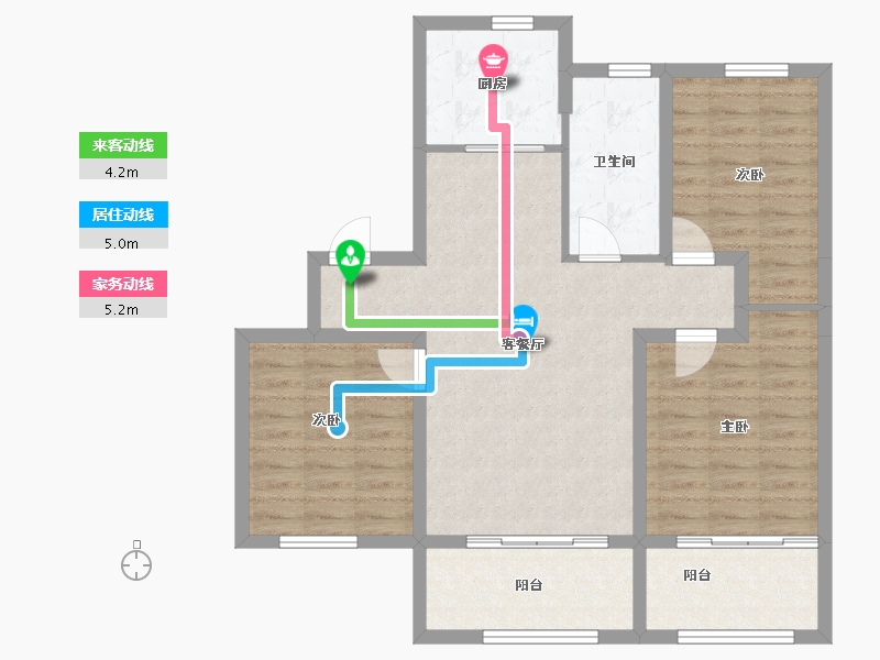 山东省-威海市-广安东浦海岸-89.69-户型库-动静线