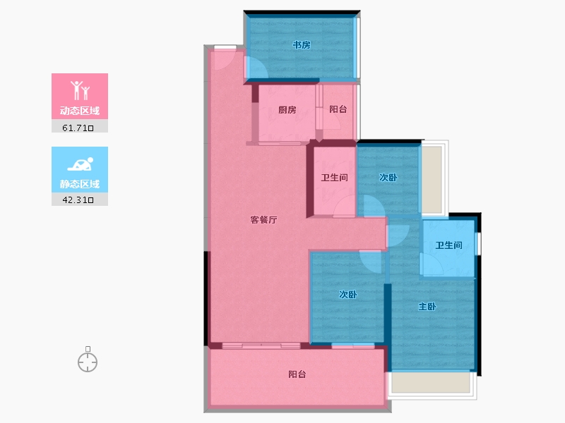 广东省-湛江市-博达峰境-92.90-户型库-动静分区