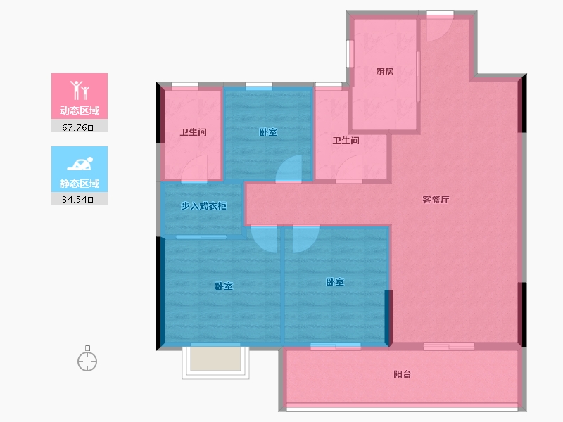 安徽省-黄山市-中科智宸-92.80-户型库-动静分区