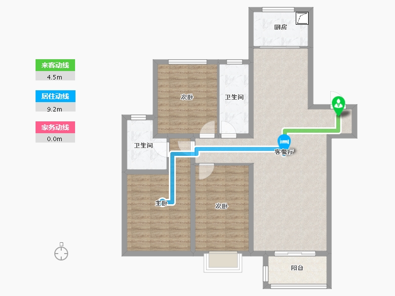 河北省-邢台市-天—华府二期-100.80-户型库-动静线