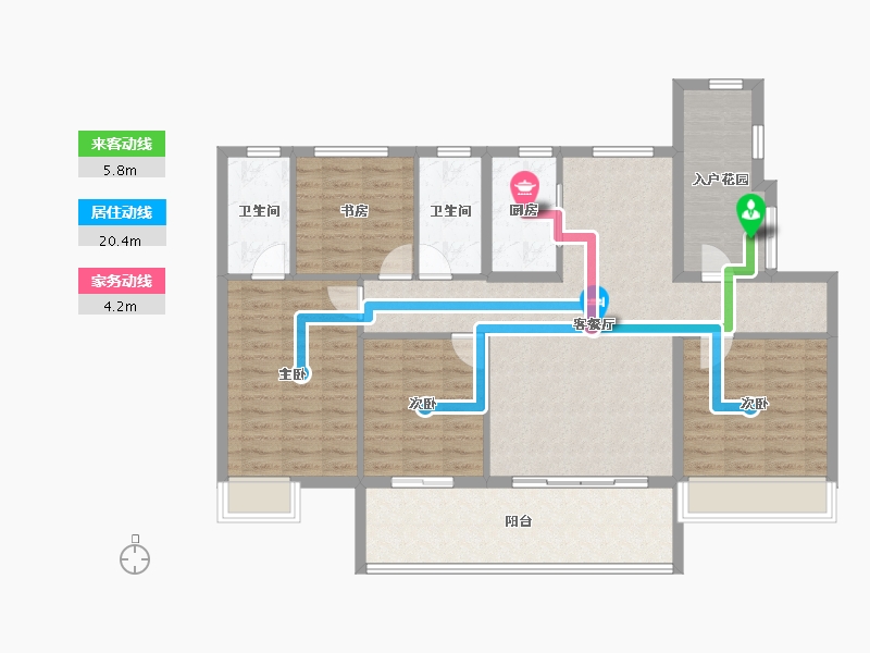 安徽省-宿州市-中煤·华府-114.41-户型库-动静线