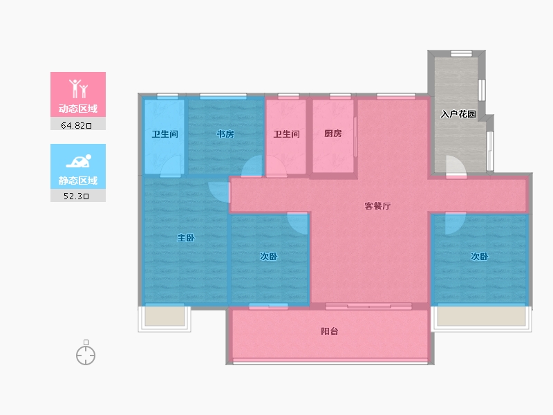 安徽省-宿州市-中煤·华府-114.41-户型库-动静分区