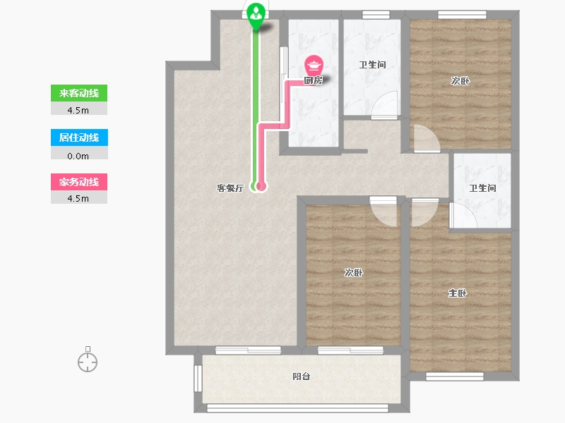 河北省-邢台市-天—华府二期-96.81-户型库-动静线