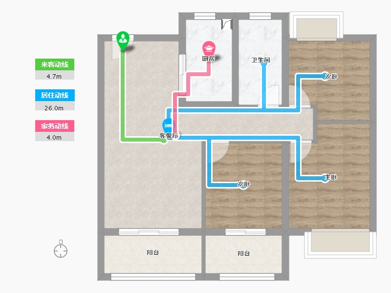 江苏省-扬州市-中信泰富锦玥府-76.01-户型库-动静线