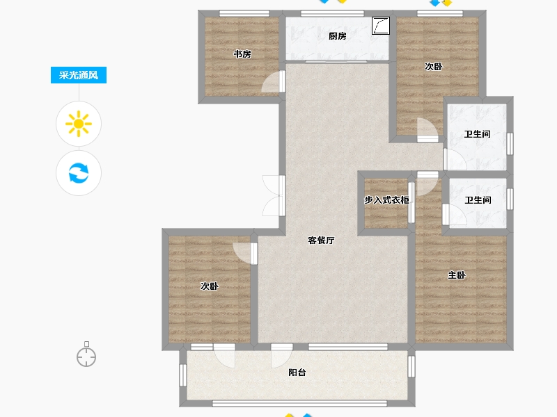 河北省-邢台市-丰基兴达府-125.08-户型库-采光通风