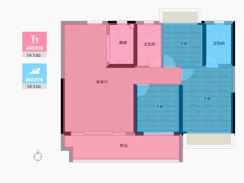 江西省-上饶市-三水·湖畔壹号-84.92-户型库-动静分区