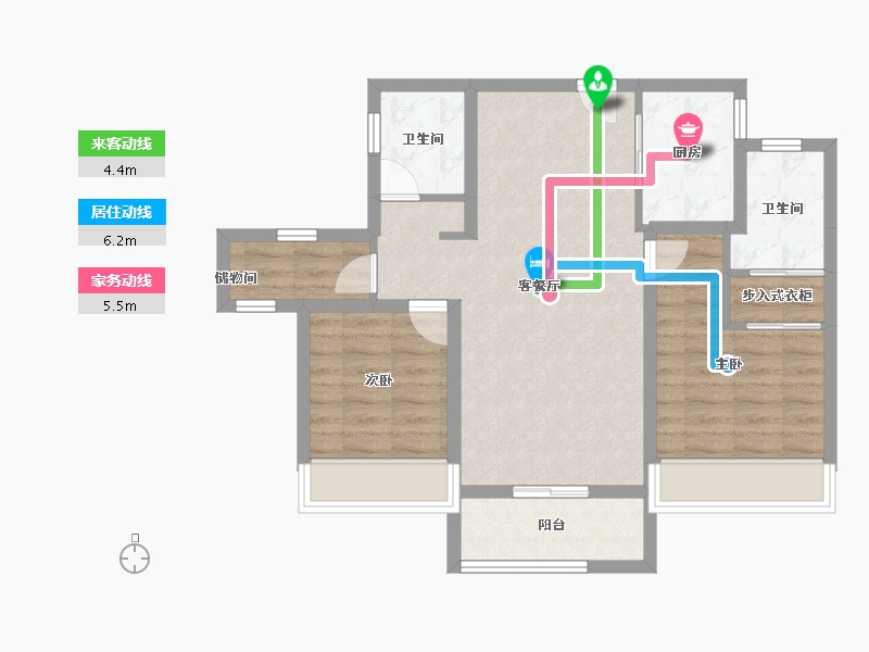 山东省-威海市-保集蓝郡-73.39-户型库-动静线