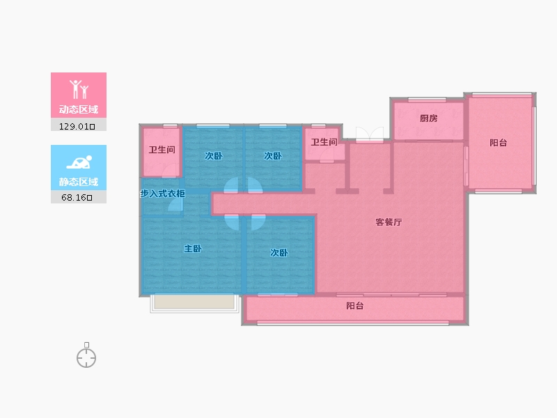 河北省-邢台市-中鼎麒麟华府-179.43-户型库-动静分区