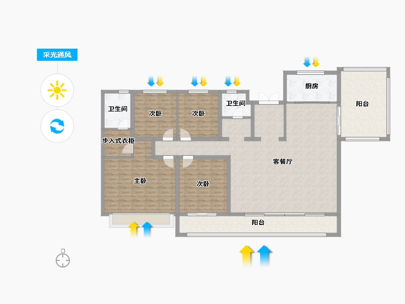 河北省-邢台市-中鼎麒麟华府-179.43-户型库-采光通风