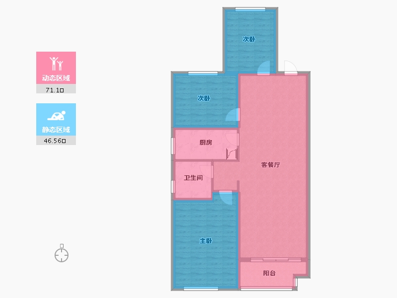 河北省-邢台市-天—华府二期-106.38-户型库-动静分区