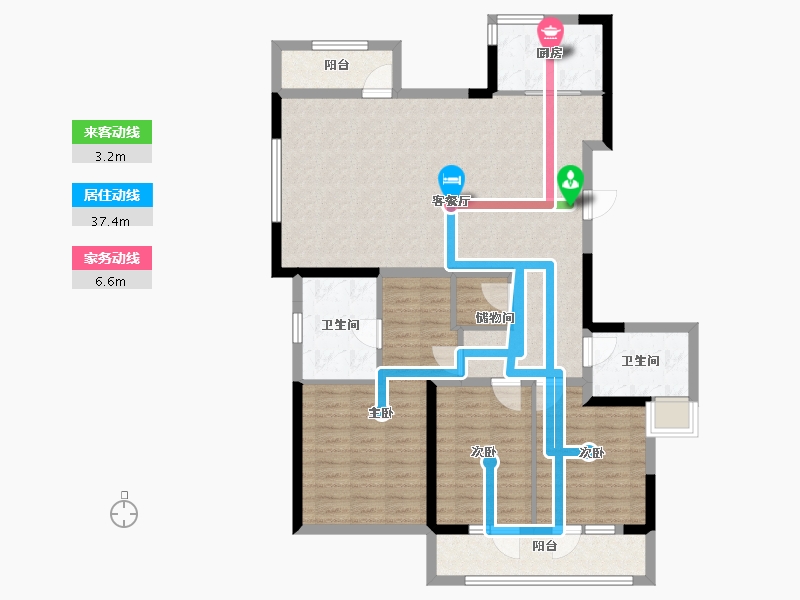 山东省-威海市-海信观澜-113.59-户型库-动静线