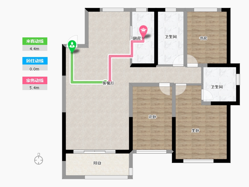 山东省-威海市-东昇文苑-111.20-户型库-动静线