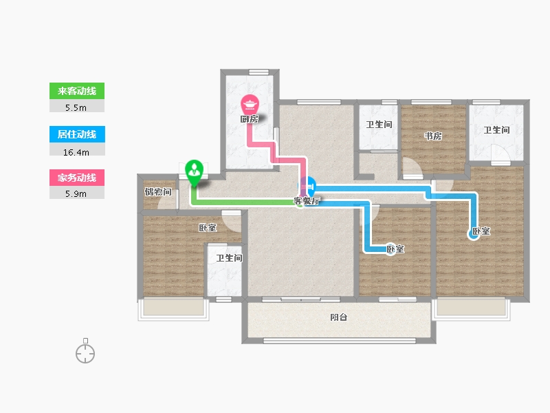 山东省-东营市-鑫都黄金时代-152.01-户型库-动静线