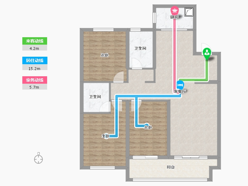 河北省-邢台市-天—华府二期-102.40-户型库-动静线