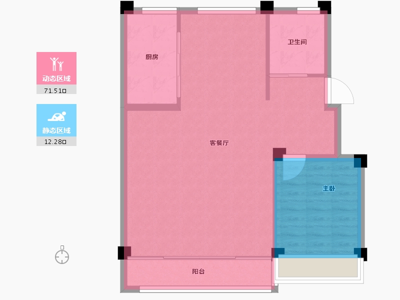 山东省-东营市-广饶汇华东府大院-77.21-户型库-动静分区