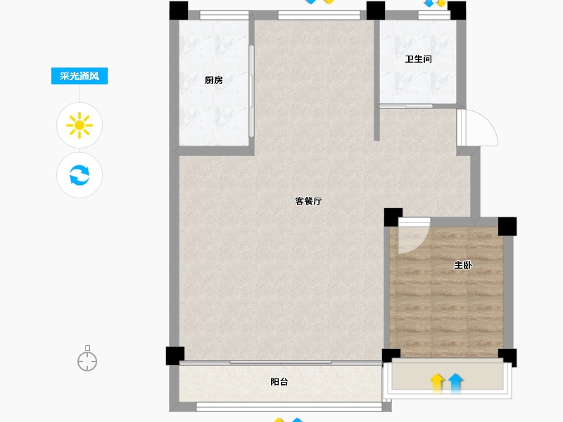 山东省-东营市-广饶汇华东府大院-77.21-户型库-采光通风