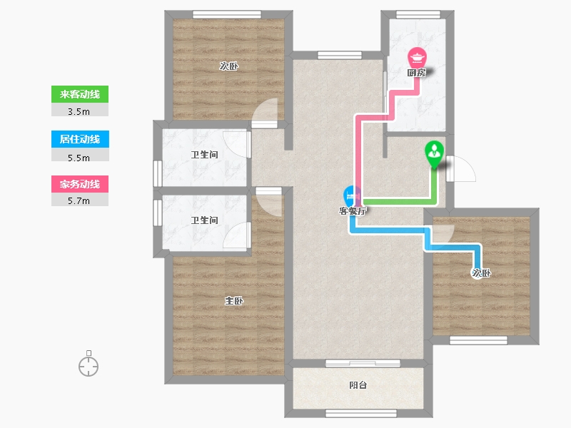 山东省-威海市-广安东浦海岸-92.86-户型库-动静线