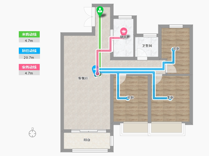 河南省-三门峡市-西苑华府-74.00-户型库-动静线