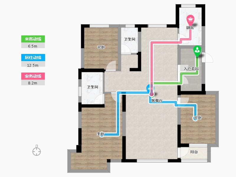 宁夏回族自治区-银川市-凤凰华府-97.72-户型库-动静线