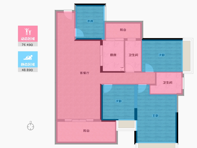 广东省-湛江市-嘉悦花园-112.62-户型库-动静分区